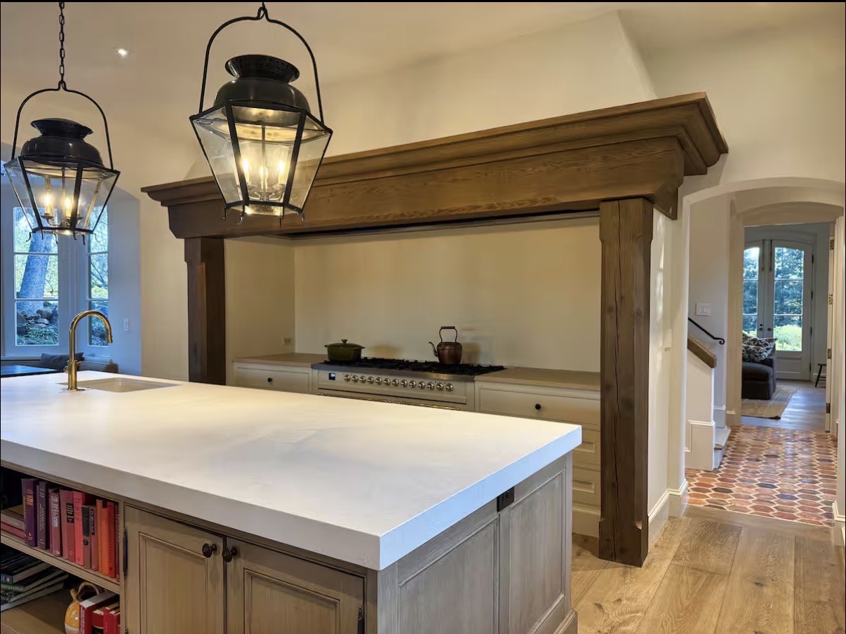 Grand kitchen with professional range